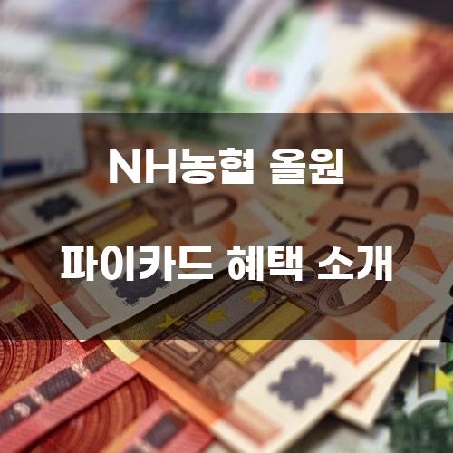NH농협 올원 파이카드 혜택 소개