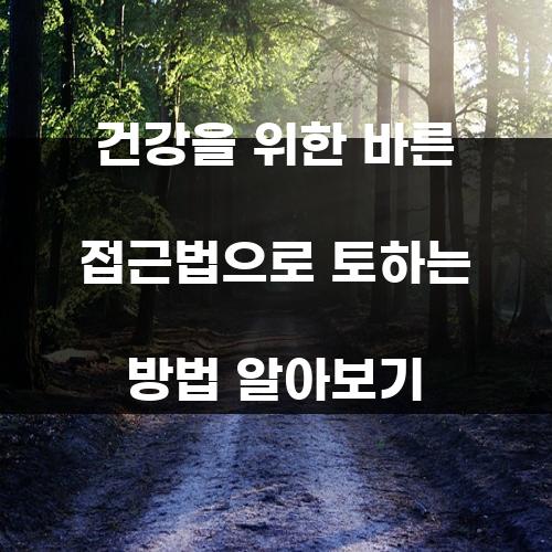 건강을 위한 바른 접근법으로 토하는 방법 알아보기