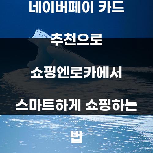 네이버페이 카드 추천으로 쇼핑엔로카에서 스마트하게 쇼핑하는 법