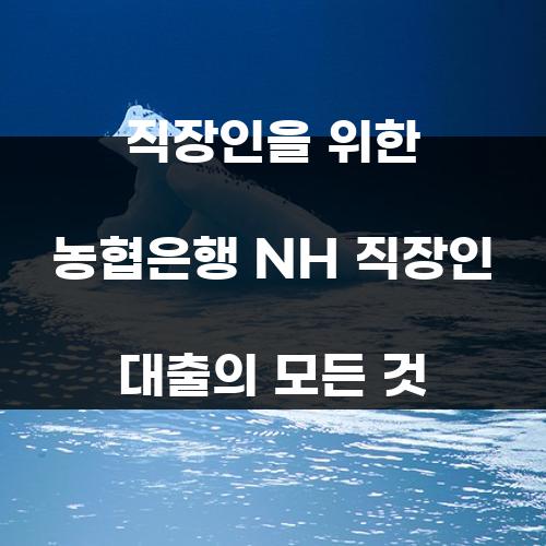 직장인을 위한 농협은행 NH 직장인 대출의 모든 것