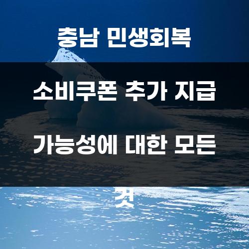 충남 민생회복 소비쿠폰 추가 지급 가능성에 대한 모든 것