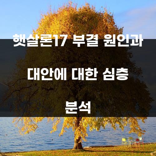 햇살론17 부결 원인과 대안에 대한 심층 분석
