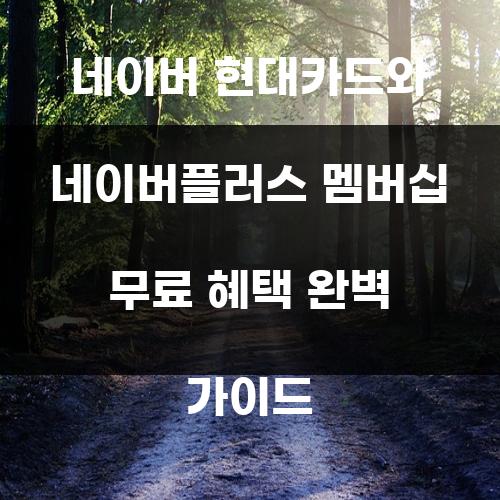 네이버 현대카드와 네이버플러스 멤버십 무료 혜택 완벽 가이드