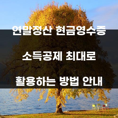 연말정산 현금영수증 소득공제 최대로 활용하는 방법 안내