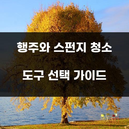 행주와 스펀지 청소 도구 선택 가이드