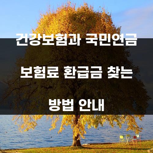 건강보험과 국민연금 보험료 환급금 찾는 방법 안내