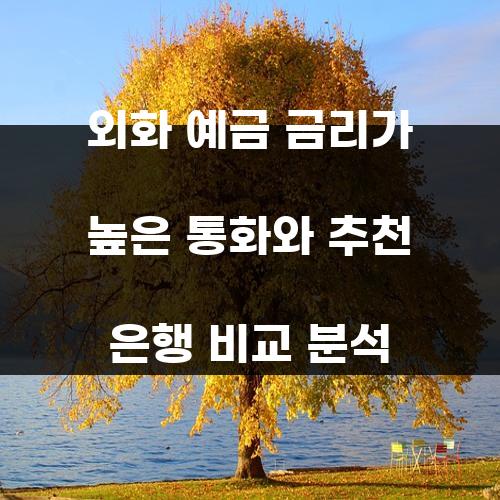 외화 예금 금리가 높은 통화와 추천 은행 비교 분석