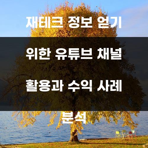 재테크 정보 얻기 위한 유튜브 채널 활용과 수익 사례 분석