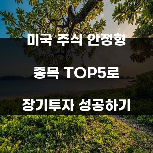 미국 주식 안정형 종목 TOP5로 장기투자 성공하기
