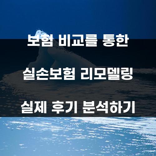 보험 비교를 통한 실손보험 리모델링 실제 후기 분석하기