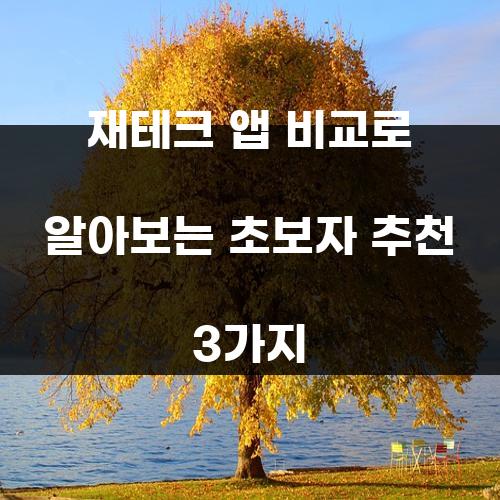 재테크 앱 비교로 알아보는 초보자 추천 3가지