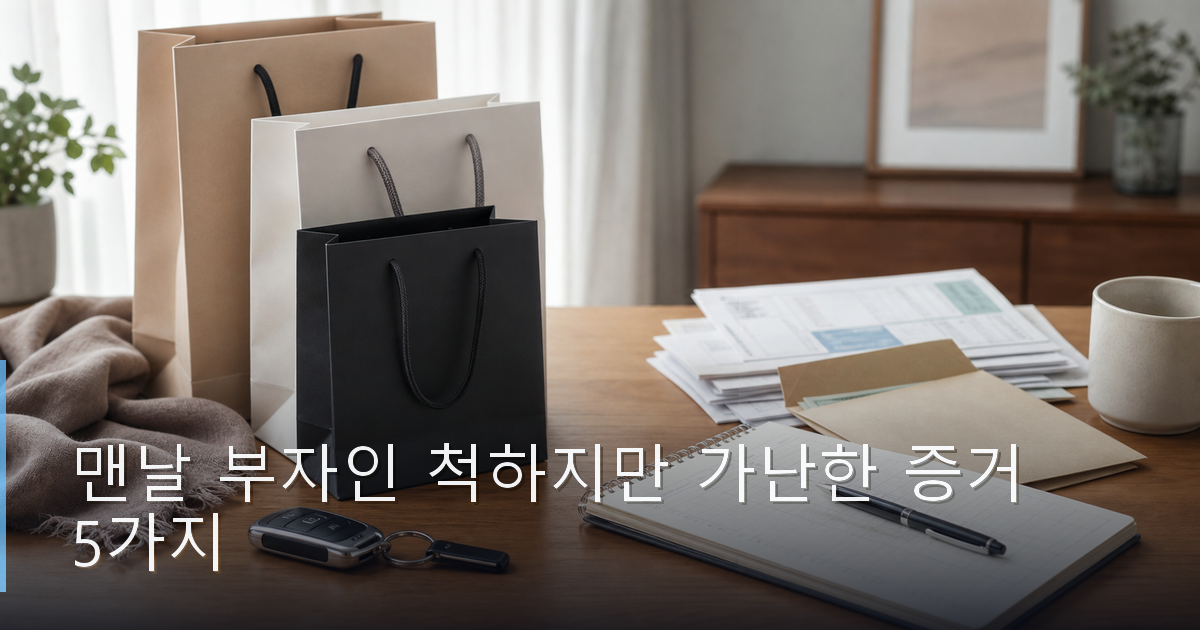 맨날 부자인 척하지만 가난한 증거 5가지
