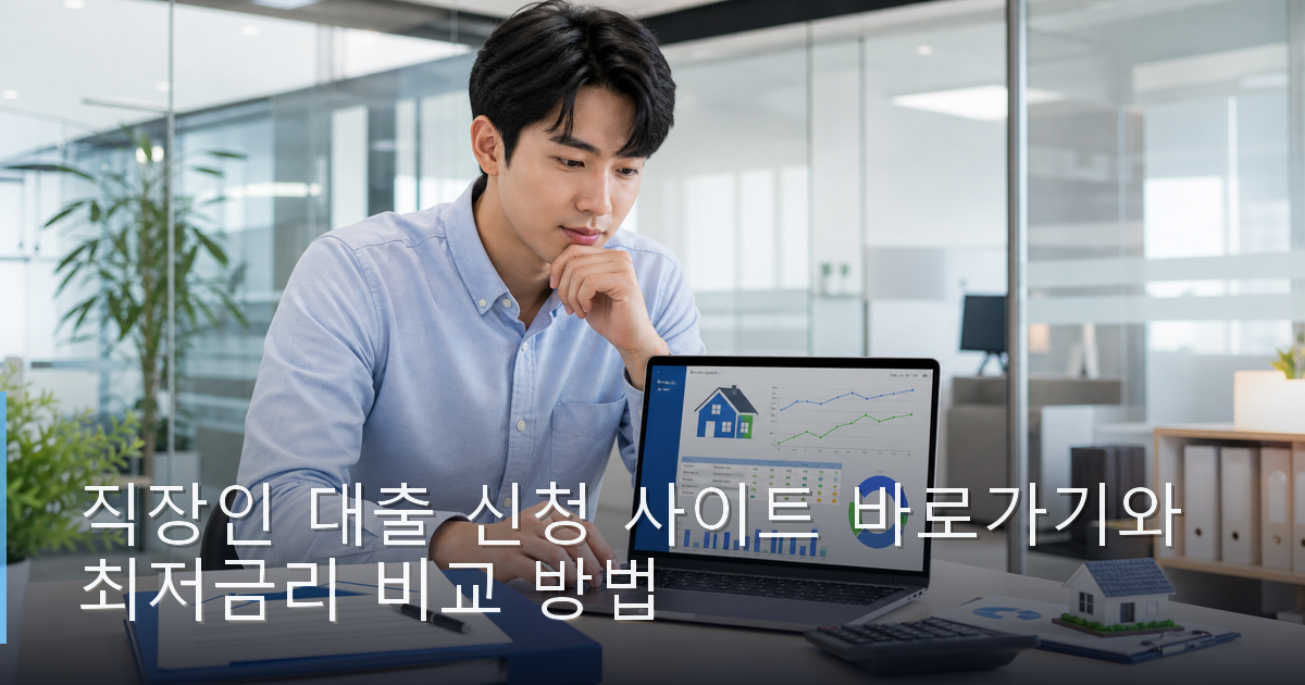 직장인 대출 신청 사이트 바로가기와 최저금리 비교 방법