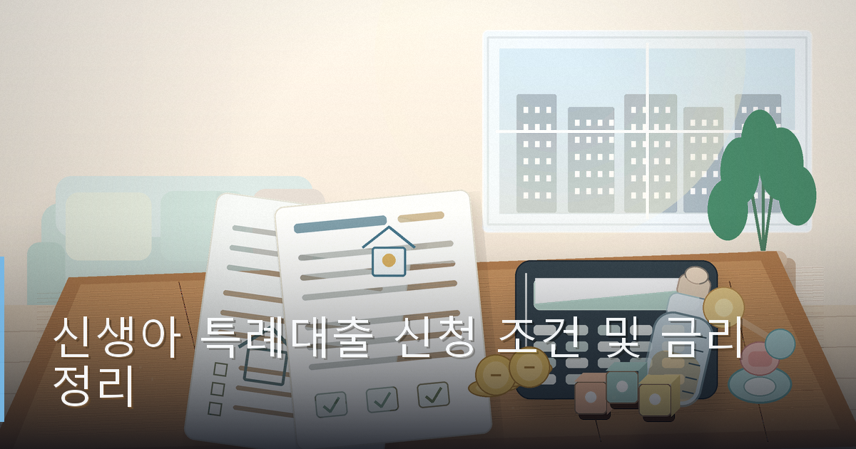 신생아 특례대출 신청 조건 및 금리 정리