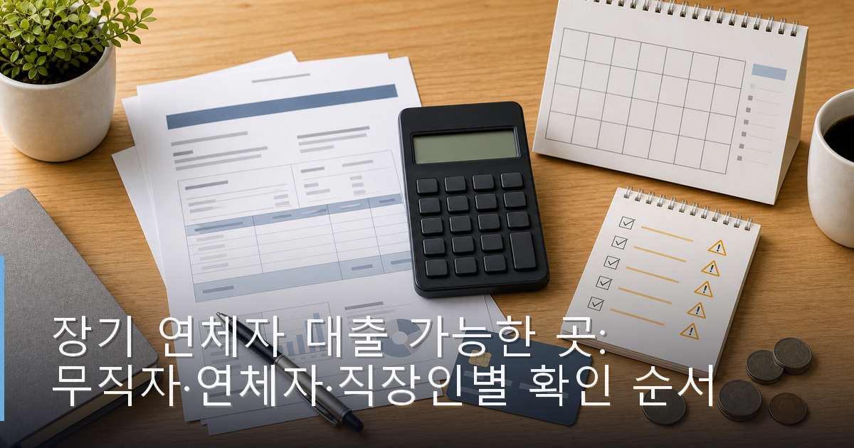 장기 연체자 대출 가능한 곳: 무직자·연체자·직장인별 확인 순서