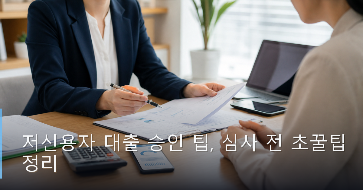 저신용자 대출 승인 팁, 심사 전 초꿀팁 정리