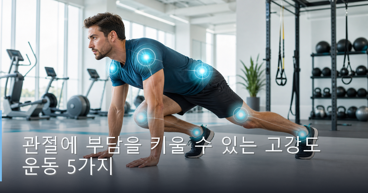 관절에 부담을 키울 수 있는 고강도 운동 5가지