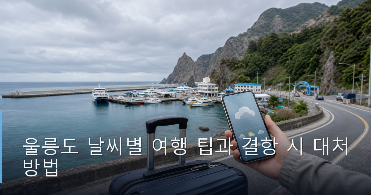 울릉도 날씨별 여행 팁과 결항 시 대처 방법