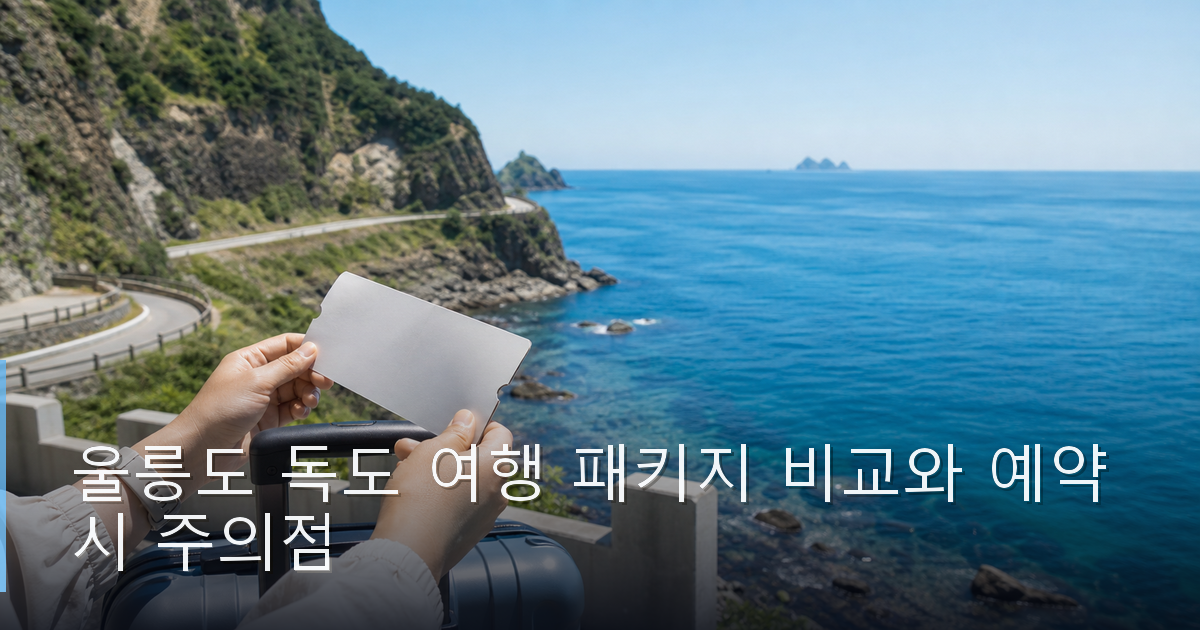 울릉도 독도 여행 패키지 비교와 예약 시 주의점