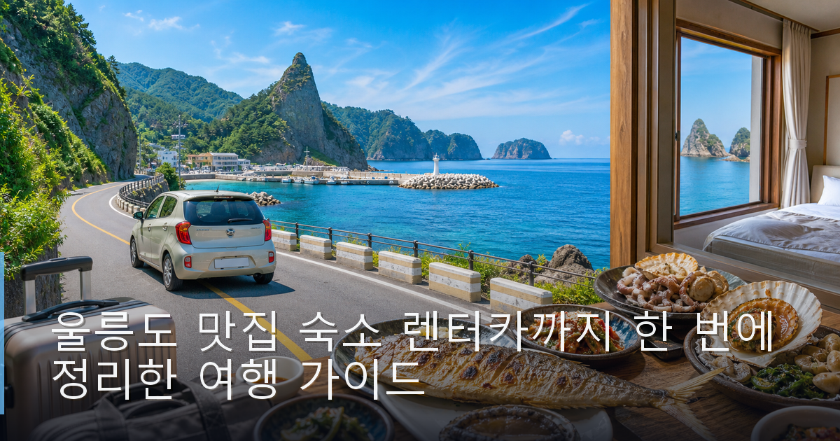 울릉도 맛집 숙소 렌터카까지 한 번에 정리한 여행 가이드
