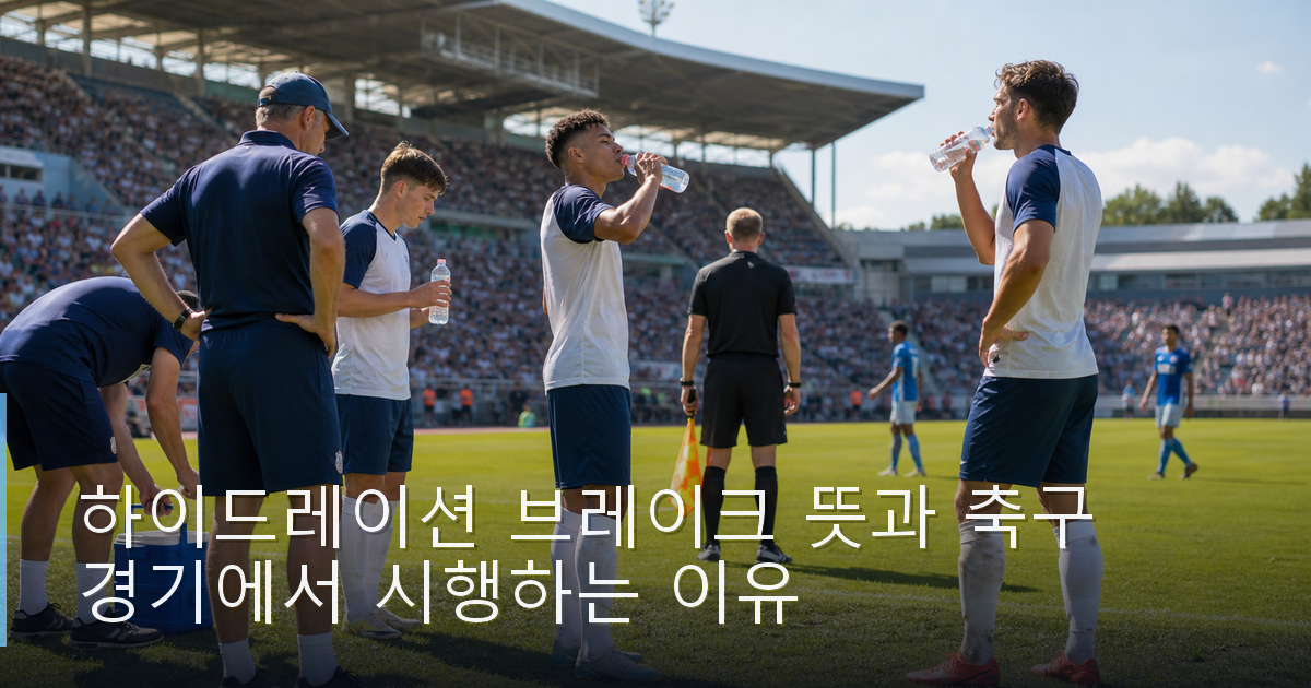 하이드레이션 브레이크 뜻과 축구 경기에서 시행하는 이유