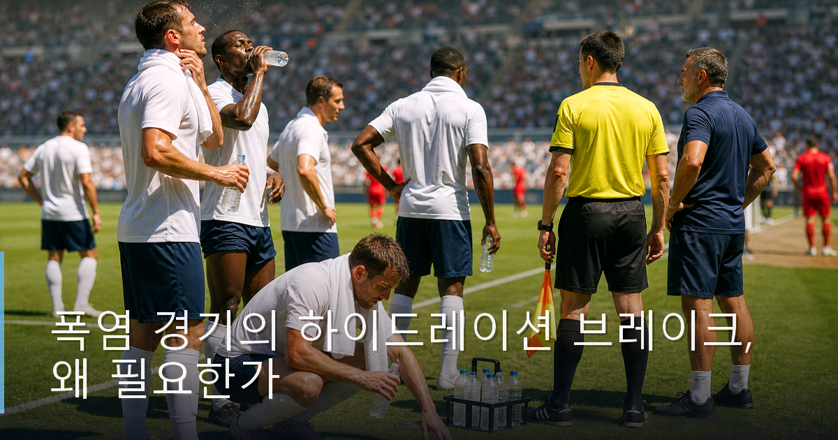 폭염 경기의 하이드레이션 브레이크, 왜 필요한가