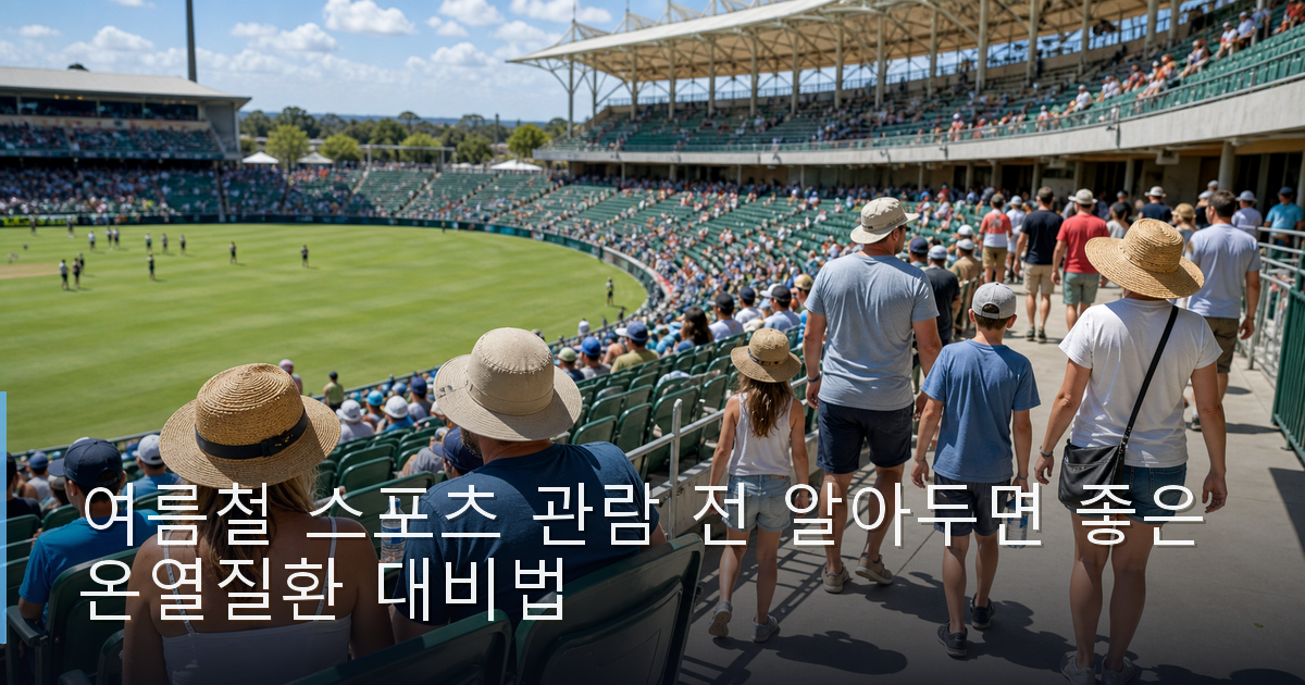 여름철 스포츠 관람 전 알아두면 좋은 온열질환 대비법